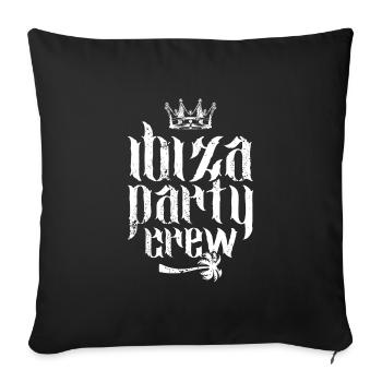 Couronne d’équipage de fête d’Ibiza - Housse de coussin décorative 45 x 45 cm - noir - Devant