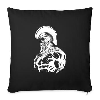 Spartan Gladiator Muscles Musculation - Housse de coussin décorative 45 x 45 cm - noir - Devant