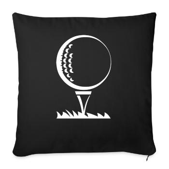 golf ball - Sofa pillowcase 17,3'' x 17,3'' (45 x 45 cm) - black - Front