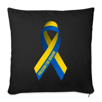 Freedom for Ukraine Loop - Sofa pillowcase 17,3'' x 17,3'' (45 x 45 cm) - black - Front