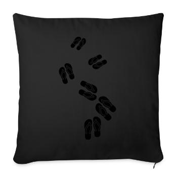 Flip-flops icon - Sofa pillowcase 17,3'' x 17,3'' (45 x 45 cm) - black - Front