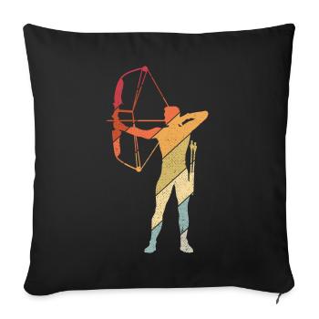 Bogenschießen Archery - Sofakissenbezug 45 x 45 cm - Schwarz - Vorne