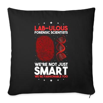 Forensische Kriminologie und Tatort-Ermittler - Sofakissenbezug 45 x 45 cm - Schwarz - Vorne