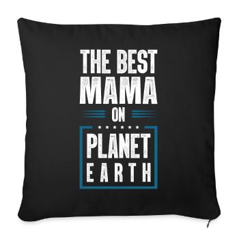 Best Mom Saying Mom Mom - Sofa pillowcase 17,3'' x 17,3'' (45 x 45 cm) - black - Front