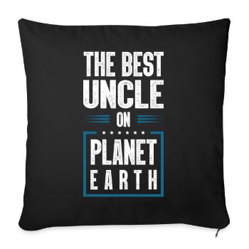 Le meilleur oncle dit - Housse de coussin décorative 45 x 45 cm - noir - Devant