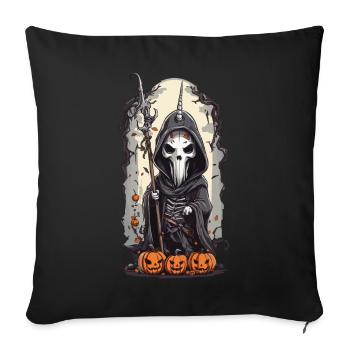 Dark Unicorn Magical Gothic Halloween Spell - Sofa pillowcase 17,3'' x 17,3'' (45 x 45 cm) - black - Front