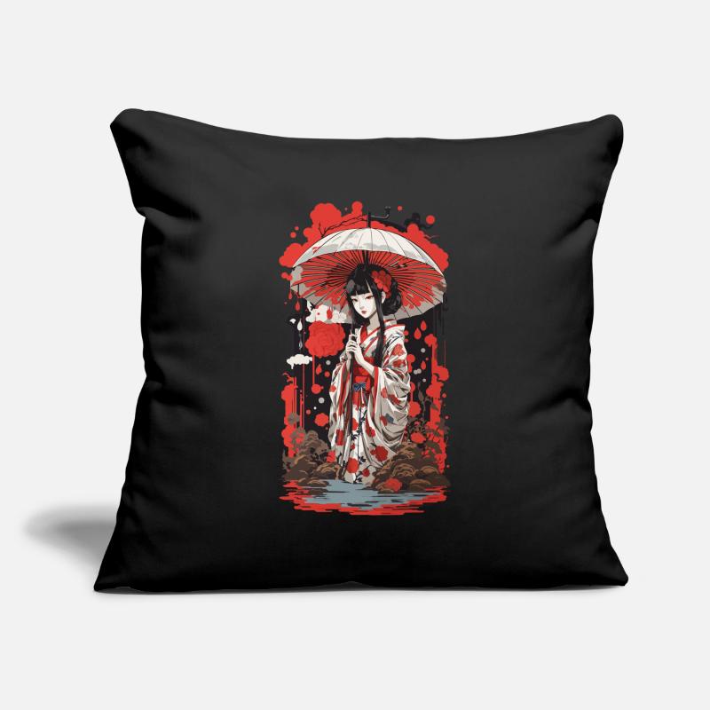 Japonais Ukiyo-E Esthétique Style de Design Rétro Housse de coussin décorative 45 x 45 cm
