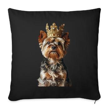 Yorkshire Terrier - Sofa pillowcase 17,3'' x 17,3'' (45 x 45 cm) - black - Front