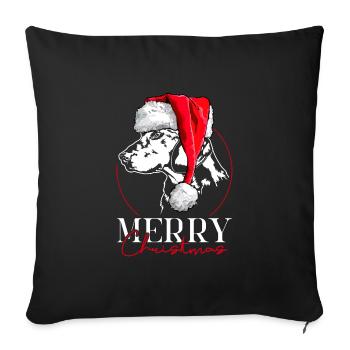 ALPINE BADGER HOUND Chien de Noël Wilsigns - Housse de coussin décorative 45 x 45 cm - noir - Devant