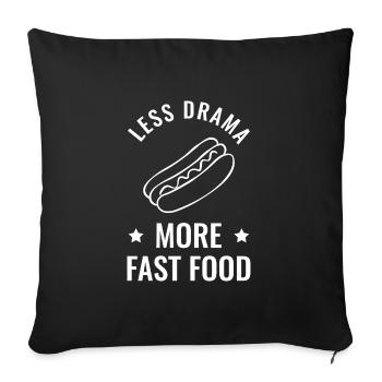 Hot Dogs Fast Food Food Gift Saying Funny - Sofa pillowcase 17,3'' x 17,3'' (45 x 45 cm) - black - Front