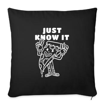 Pizza Fast-Food Idée cadeau - Housse de coussin décorative 45 x 45 cm - noir - Devant