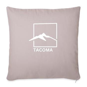 Randonnée Tacoma Montagnes Minimalistes Nature Randonnée - Housse de coussin décorative 45 x 45 cm - taupe clair - Devant