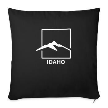 Hiking Idaho Minimalistic Mountains Nature Hiking - Sofa pillowcase 17,3'' x 17,3'' (45 x 45 cm) - black - Front
