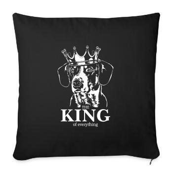Entlebucher Mountain Dog King of everything Dogs - Housse de coussin décorative 45 x 45 cm - noir - Devant