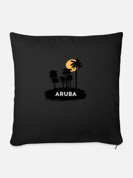 Aruba Trip Holiday - Sofakissenbezug 45 x 45 cm - Schwarz