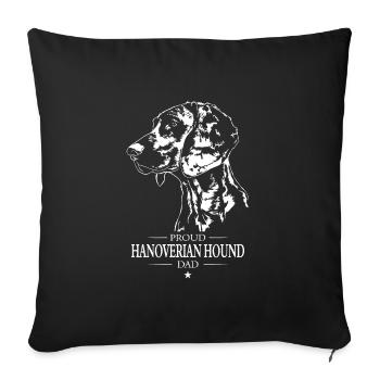 Hanoverian Hound Dad Dog Dog Hunting Dogs Wilsigns - Sofa pillowcase 17,3'' x 17,3'' (45 x 45 cm) - black - Front