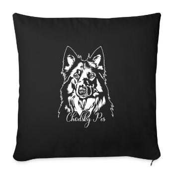 Chodsky Pes Portrait German Shepherd Wilsigns - Sofa pillowcase 17,3'' x 17,3'' (45 x 45 cm) - black - Front