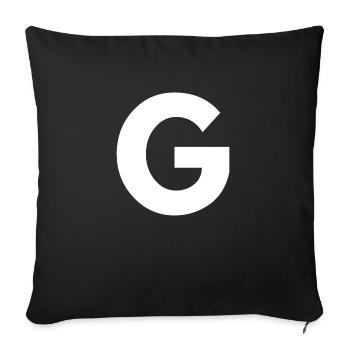 G - Sofakissenbezug 45 x 45 cm - Schwarz - Vorne