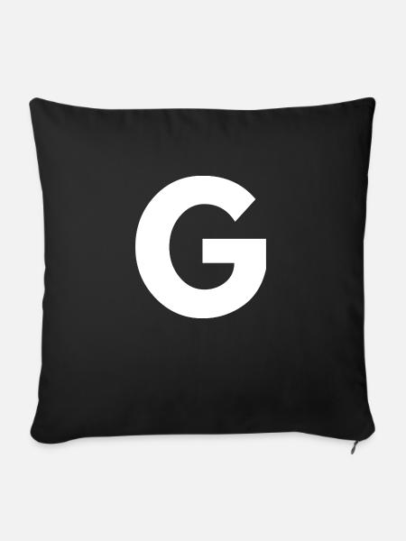 G - Sofakissenbezug 45 x 45 cm - Schwarz