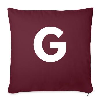 G - Sofa pillowcase 17,3'' x 17,3'' (45 x 45 cm) - burgundy - Front