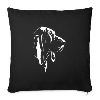 Bloodhound Silhouette Chien Chiens Wilsigns - Housse de coussin décorative 45 x 45 cm - noir - Devant