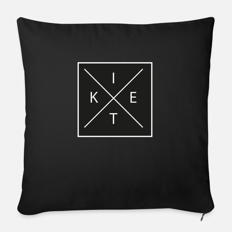 KITE - Sofakissenbezug 45 x 45 cm - Schwarz