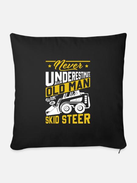 Funny Skid Steer Operator - Sofakissenbezug 45 x 45 cm - Schwarz