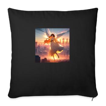 Angel in heaven - Sofa pillowcase 17,3'' x 17,3'' (45 x 45 cm) - black - Front