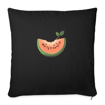 Watermelon, Melon, Fruit, Fruit - Sofa pillowcase 17,3'' x 17,3'' (45 x 45 cm) - black - Front