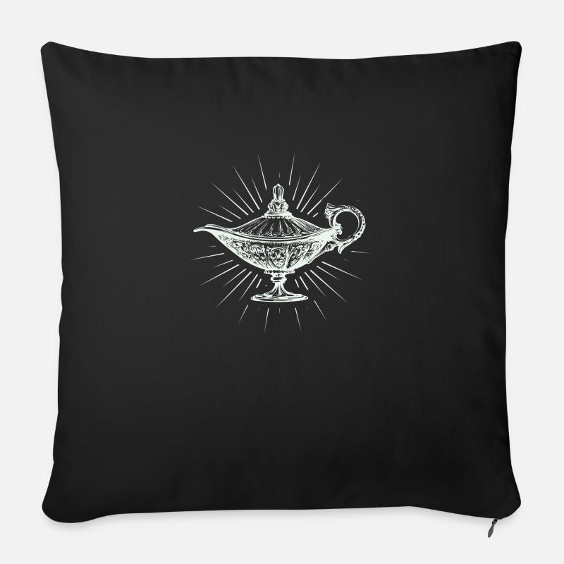 Lampada magica - Copricuscino per divano, 45 x 45 cm - nero