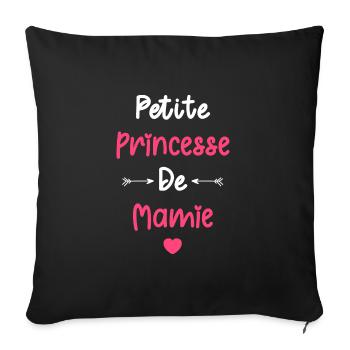 Petite princesse de mamie - Housse de coussin décorative 45 x 45 cm - noir - Devant