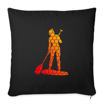 Standup Paddleboard Sup Femmes Hommes Standup Paddle - Housse de coussin décorative 45 x 45 cm - noir - Devant