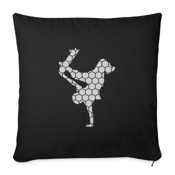 Skateur Homme Skateur Skateur Skateboard - Housse de coussin décorative 45 x 45 cm - noir - Devant
