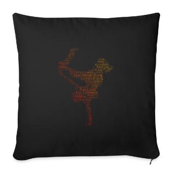 Skater Women Skateboarder Skateboarding Men - Sofa pillowcase 17,3'' x 17,3'' (45 x 45 cm) - black - Front