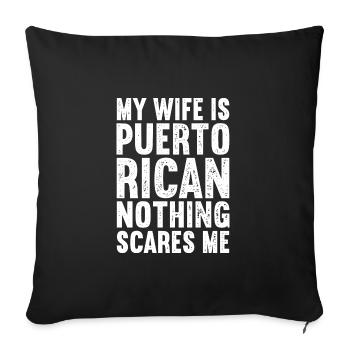 Porto Rico - Housse de coussin décorative 45 x 45 cm - noir - Devant