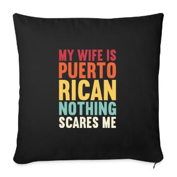 Porto Rico - Housse de coussin décorative 45 x 45 cm - noir - Devant
