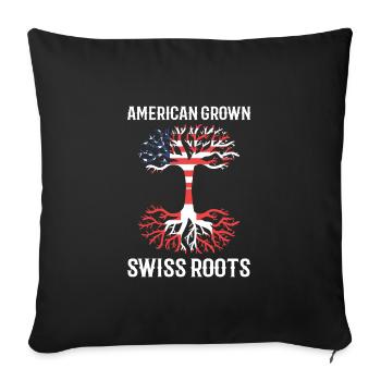 Switzerland Swiss Swiss German - Sofa pillowcase 17,3'' x 17,3'' (45 x 45 cm) - black - Front