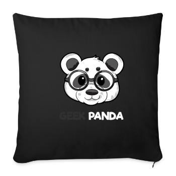 Geek Panda - Sofakissenbezug 45 x 45 cm - Schwarz - Vorne