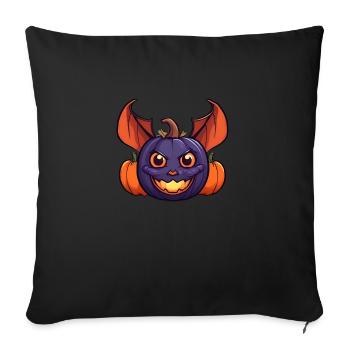 Halloween Pumpkin Bat - Sofa pillowcase 17,3'' x 17,3'' (45 x 45 cm) - black - Front
