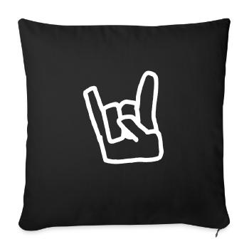 French fork - Sofa pillowcase 17,3'' x 17,3'' (45 x 45 cm) - black - Front