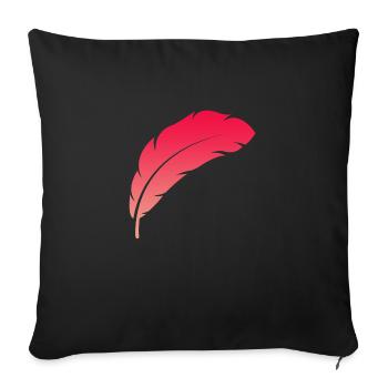 Feather Feeling #2 - Sofakissenbezug 45 x 45 cm - Schwarz - Vorne