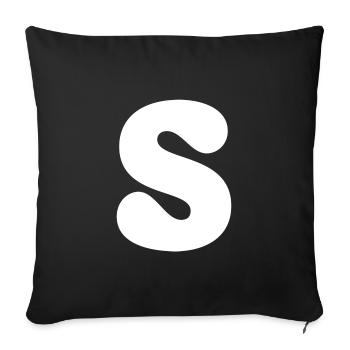 S - Sofakissenbezug 45 x 45 cm - Schwarz - Vorne