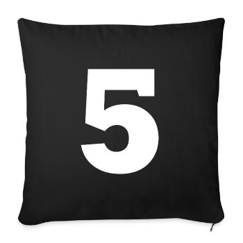 5 - Sofakissenbezug 45 x 45 cm - Schwarz - Vorne