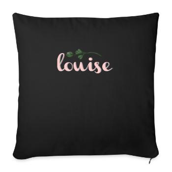 Louise - Sofakissenbezug 45 x 45 cm - Schwarz - Vorne