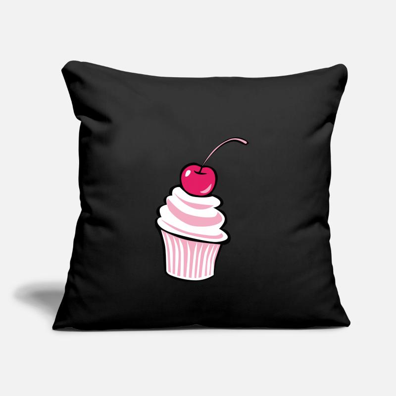 Petit gâteau de cerise - Conception! Housse de coussin décorative 45 x 45 cm