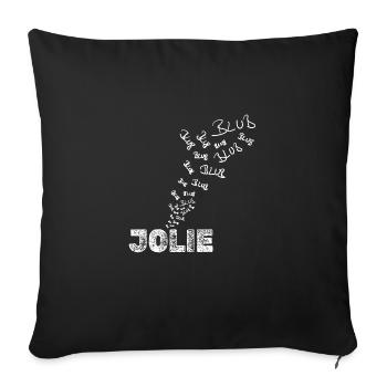 Cadeau pour Jolie - Housse de coussin décorative 45 x 45 cm - noir - Devant