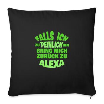 Bachelor Party Alexa - Sofa pillowcase 17,3'' x 17,3'' (45 x 45 cm) - black - Front