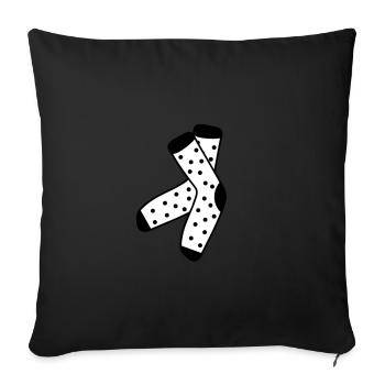 Socks stockings feet clothes - Sofa pillowcase 17,3'' x 17,3'' (45 x 45 cm) - black - Front
