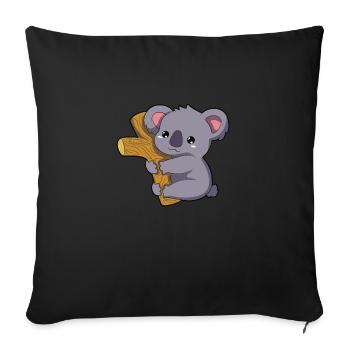 Koala - Sofa pillowcase 17,3'' x 17,3'' (45 x 45 cm) - black - Front