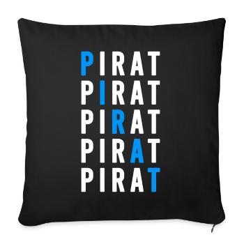Pirat - Sofakissenbezug 45 x 45 cm - Schwarz - Vorne